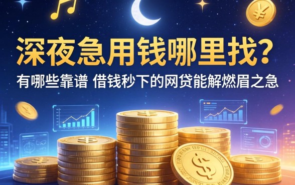 深夜急用钱哪里找？有哪些靠谱的借钱秒下的网贷能解燃眉之急？