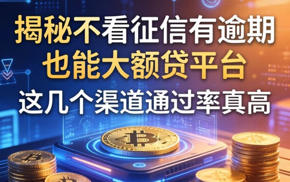 揭秘不看征信有逾期也能大额贷平台，这几个渠道通过率真高