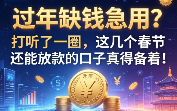 过年缺钱急用？打听了一圈，这几个春节还能放款的口子真得备着！