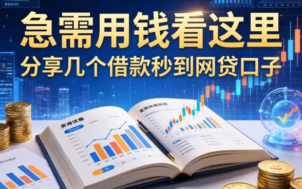 急需用钱看这里，分享几个借款秒到网贷口子