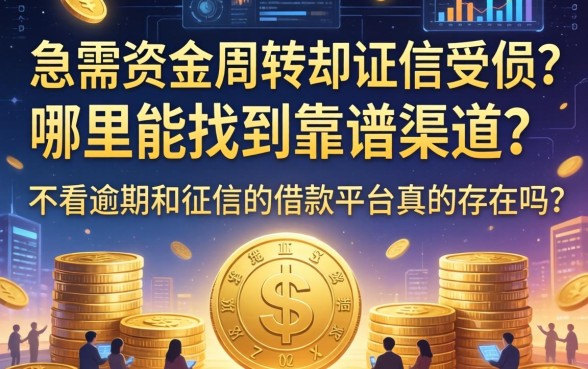 急需资金周转却征信受损？哪里能找到靠谱渠道？不看逾期和征信的借款平台真的存在吗？