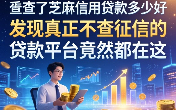 我查了芝麻信用贷款多少好，发现真正不查征信的贷款平台竟然都在这
