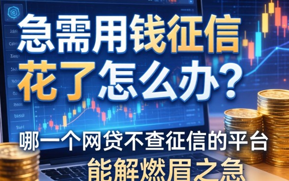 急需用钱征信花了怎么办？哪一个网贷不查征信的平台能解燃眉之急？