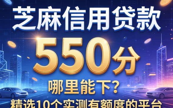 芝麻信用贷款550分哪里能下？精选10个实测有额度的平台