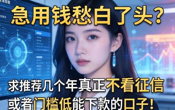 急用钱愁白了头？求推荐几个2026年真正不看征信或者门槛低能下款的口子！