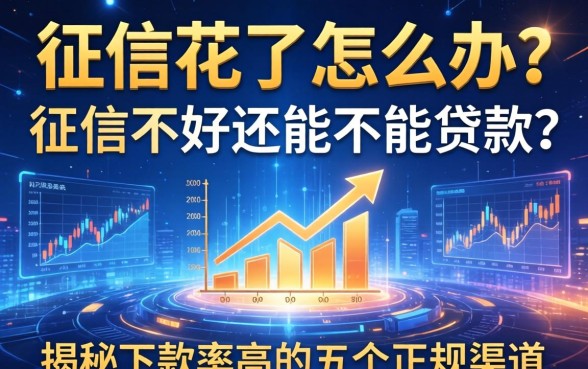 征信花了怎么办？征信不好还能不能贷款？揭秘下款率高的五个正规渠道