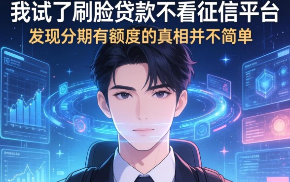 我试了刷脸贷款不看征信的平台，发现分期有额度的真相并不简单