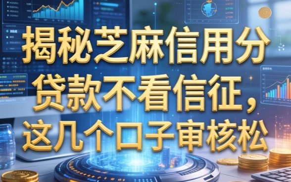 揭秘芝麻信用分贷款不看信征，这几个口子审核松