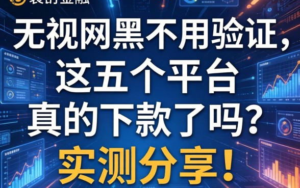 无视网黑不用验证，这五个平台真的下款了吗？实测分享！