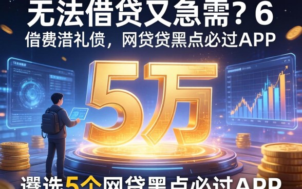 无法借贷又急需五万，遴选5个网贷黑户必过app