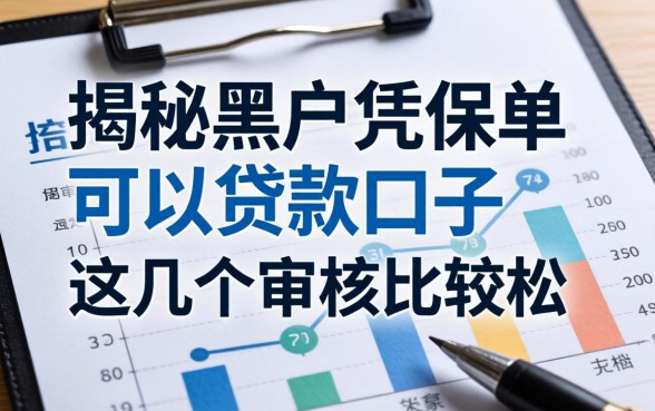 揭秘黑户凭保单可以贷款的口子，这几个审核比较松