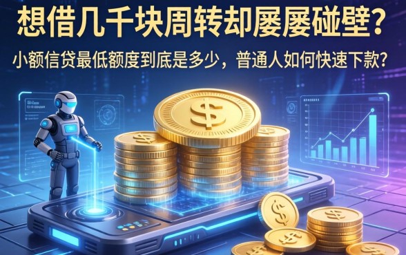 想借几千块周转却屡屡碰壁？小额信贷最低额度到底是多少，普通人如何快速下款？