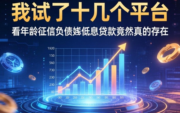 我试了十几个平台，发现不看年龄征信负债的低息贷款竟然真的存在