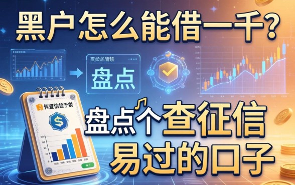 黑户怎么能借一千？盘点几个不查征信容易过的口子