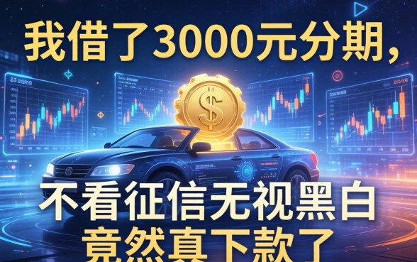 我借了3000元分期，不看征信无视黑白竟然真下款了