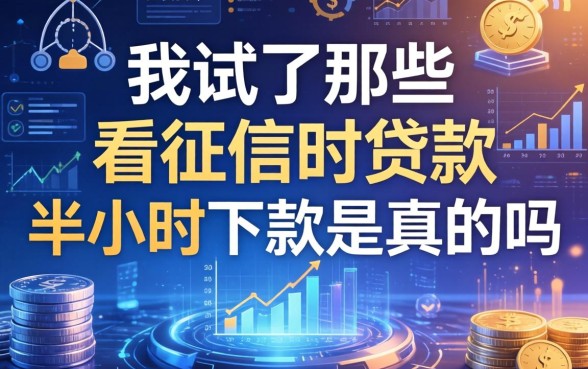 我试了那些不看征信的贷款，半小时下款是真的吗