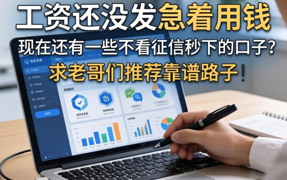 工资还没发急着用钱，现在还有哪些不看征信秒下的口子？求老哥们推荐靠谱路子！
