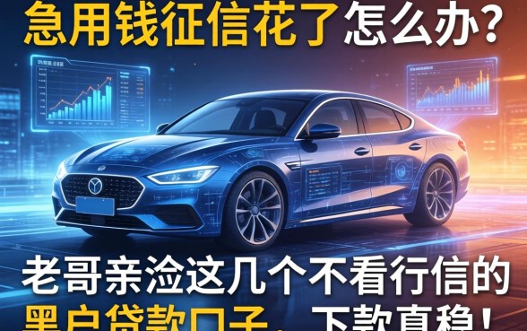 急用钱征信花了怎么办？老哥亲测这几个不看征信的黑户贷款口子，下款真稳！