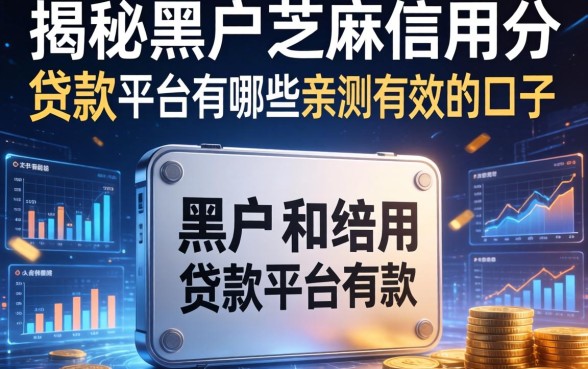 揭秘黑户芝麻信用分贷款平台有哪些，亲测有效的口子