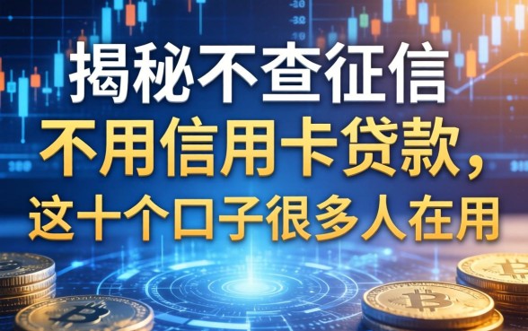 揭秘不查征信不用信用卡贷款，这十个口子很多人在用