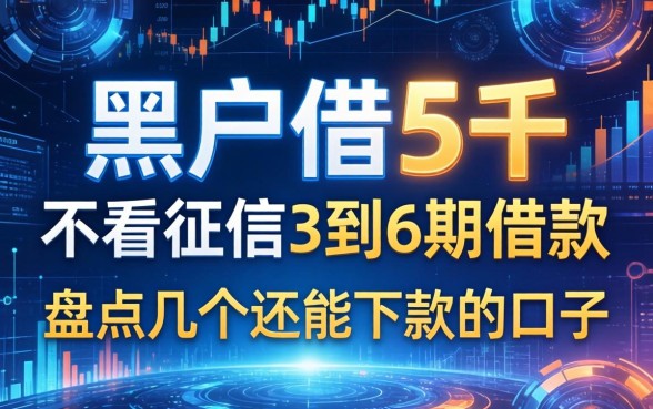 黑户借5千不看征信3到6期的借款，盘点几个还能下款的口子