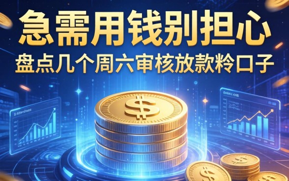 急需用钱别担心，盘点几个周六审核放款的口子