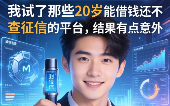 我试了那些20岁能借钱还不查征信的平台，结果有点意外