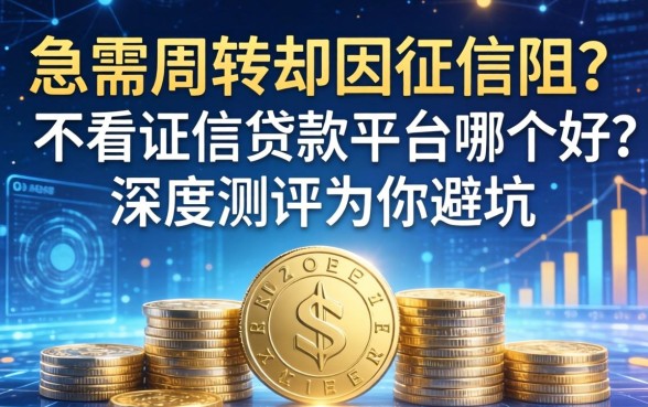急需周转却因征信受阻？不看证信贷款平台哪个好？深度测评为你避坑