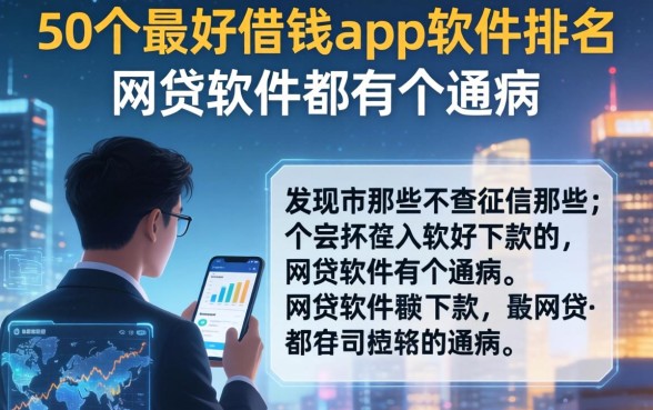 我翻了50个最好借钱的app软件排名，发现那些不查征信好下款的网贷软件都有个通病