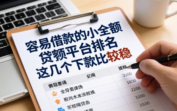 整理了一份容易借款的小额贷款平台排名，这几个下款比较稳