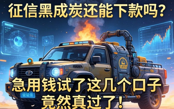征信黑成炭还能下款吗?急用钱试了这几个口子竟然真过了!