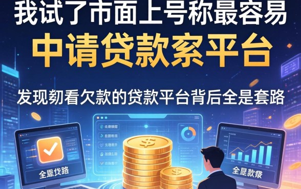 我试了市面上号称最容易申请贷款的平台，发现不看欠款的贷款平台背后全是套路