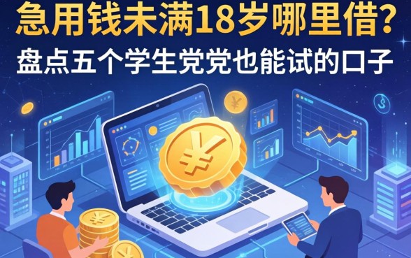 急用钱未满18岁哪里借？盘点五个学生党也能试的口子