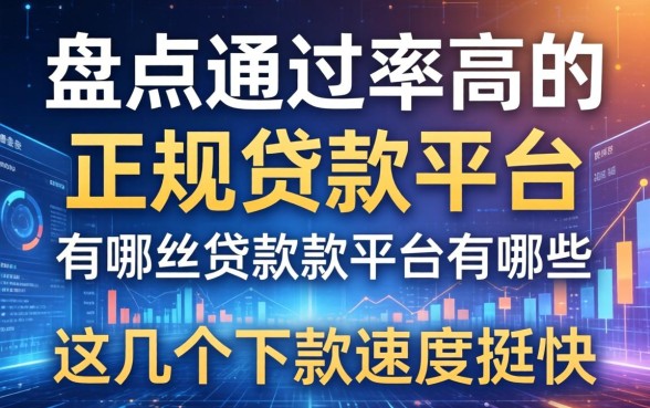 盘点通过率高的正规贷款平台有哪些，这几个下款速度挺快