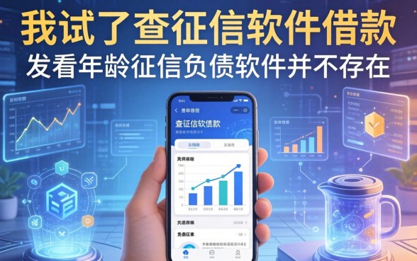 我试了不查征信软件借款，发现不看年龄征信负债的软件并不存在