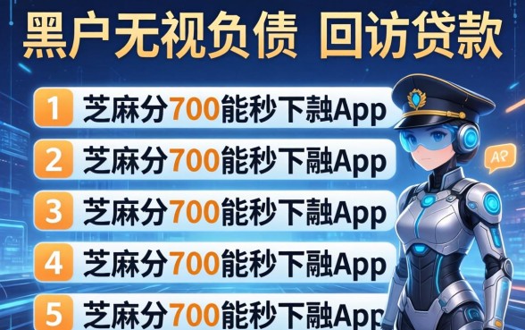 黑户无视负债不回访的贷款，罗列5个芝麻分700能秒下的app