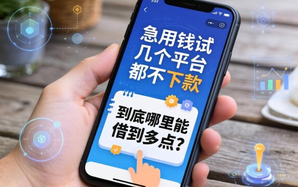 急用钱试了好几个平台都不下款，手机上到底哪里能借到多点？