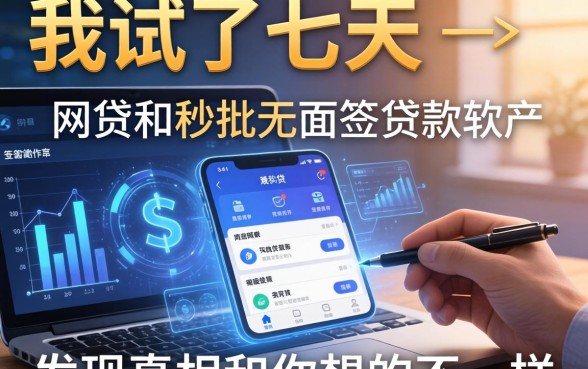 我试了七天的网贷和秒批无面签贷款软件，发现真相和你想的不一样