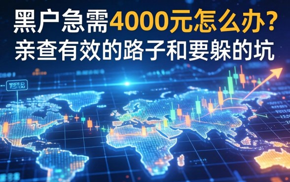 黑户急需4000元怎么办？亲测有效的路子和要躲的坑
