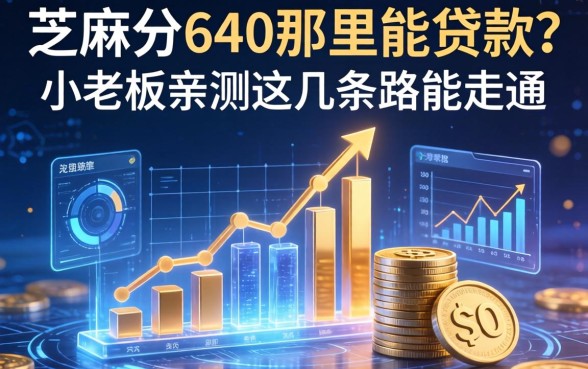 芝麻分640那里能贷款？小老板亲测这几条路能走通