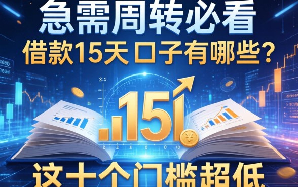 急需周转必看：借款15天的口子有哪些？这十个门槛超低