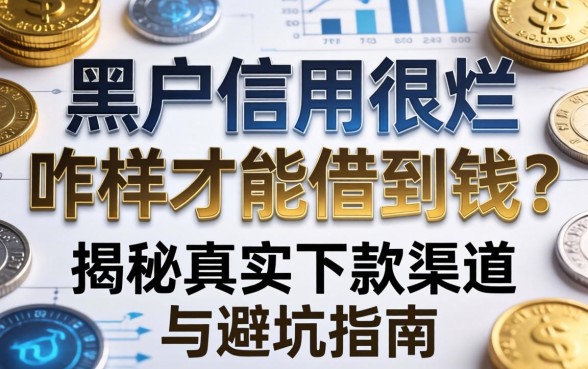 黑户信用很烂咋样才能借到钱？揭秘真实下款渠道与避坑指南