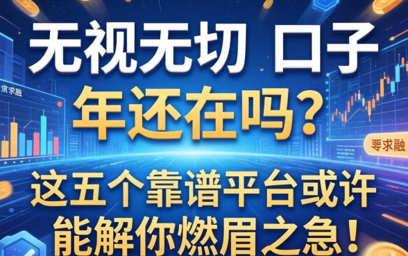 无视一切的口子 2026年还在吗？这五个靠谱平台或许能解你燃眉之急！
