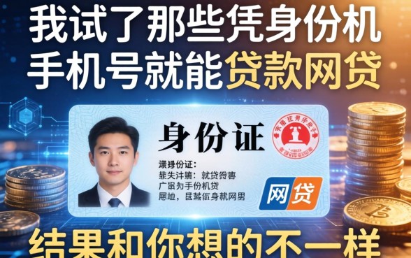 我试了那些凭身份证手机号就能贷款的网贷，结果和你想的不一样
