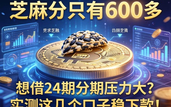 芝麻分只有600多，想借24期分期压力大吗？实测这几个口子稳下款！