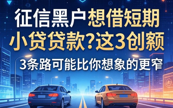 征信黑户想借短期小额贷款？这3条路可能比你想象的更窄