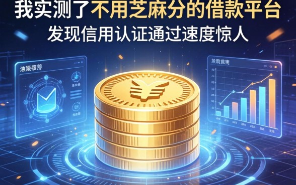 我实测了不用芝麻分的借款平台，发现信用认证通过速度惊人