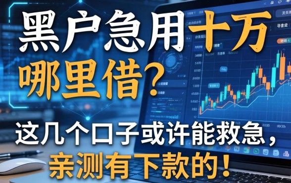 黑户急用十万哪里借？这几个口子或许能救急，亲测有下款的！