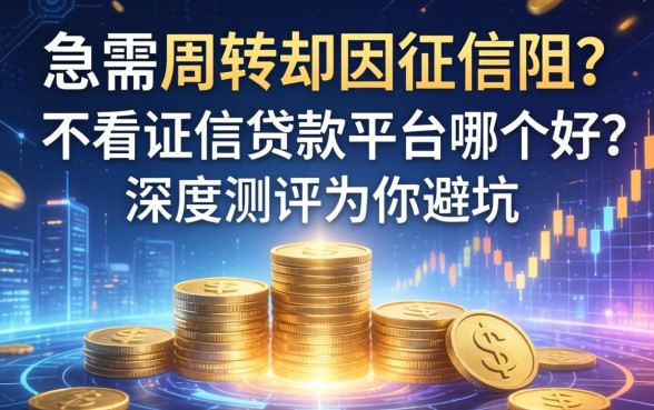 急需周转却因征信受阻？不看证信贷款平台哪个好？深度测评为你避坑