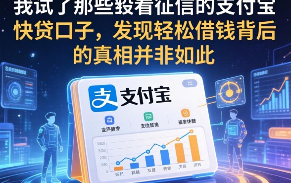 我试了那些不看征信的支付宝快贷口子，发现轻松借钱背后的真相并非如此